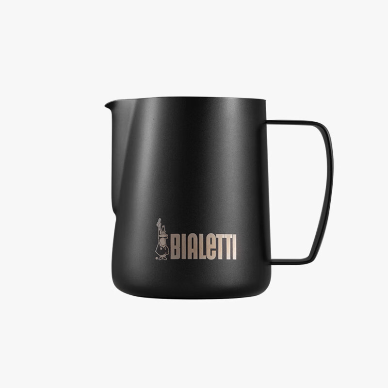 比樂蒂（Bialetti）新品不銹鋼咖啡拉花缸奶泡杯壓紋小圓翻嘴杯 拉花缸 600ml