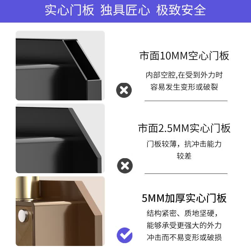 虎牌 保险柜家用办公保管箱保险箱防盗人脸识别WiFi智控指纹密码解锁夹万人脸识别天宫系列 45cm 商务黑 密码款【密码/钥匙/远程智控】