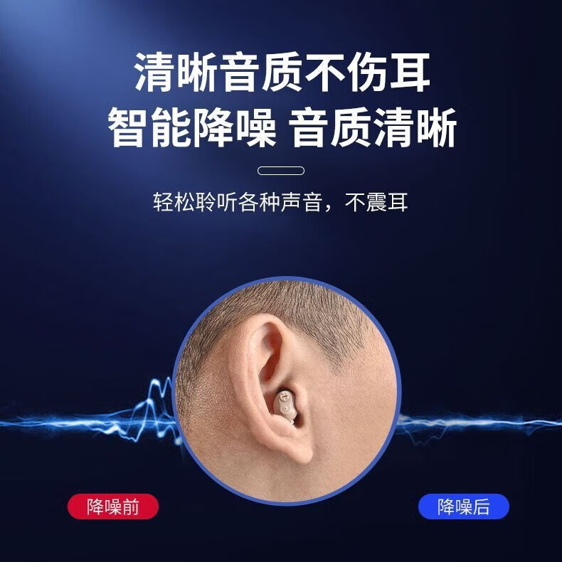 Great-Ears迷你无线隐形助听器老年人专用年轻人中重度耳聋耳背耳内深耳道式 全新升级G16单耳(1只装)+电池2颗+收纳盒