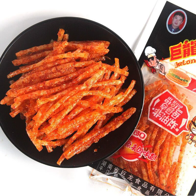 巨龙辣条快乐阵地辣条丝 80 90 怀旧零食香辣小面筋湖南特产麻辣 20包
