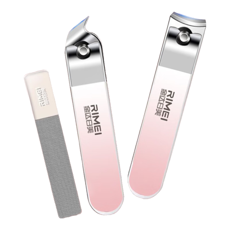 金達日美指甲刀套裝全套指甲工具套裝斜口指甲剪大號指甲鉗成人修甲工具 小米白粉漸變指甲刀套裝帶指甲銼