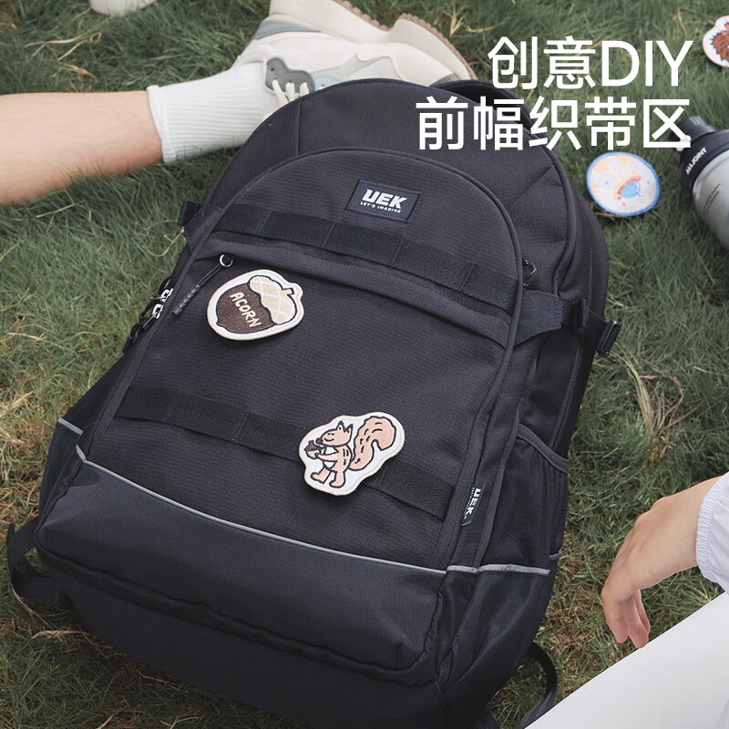 UEK初高中书包男孩女生减负书包儿童5-9年级背包时尚双肩包25新款 幻梦星河系列-流星紫