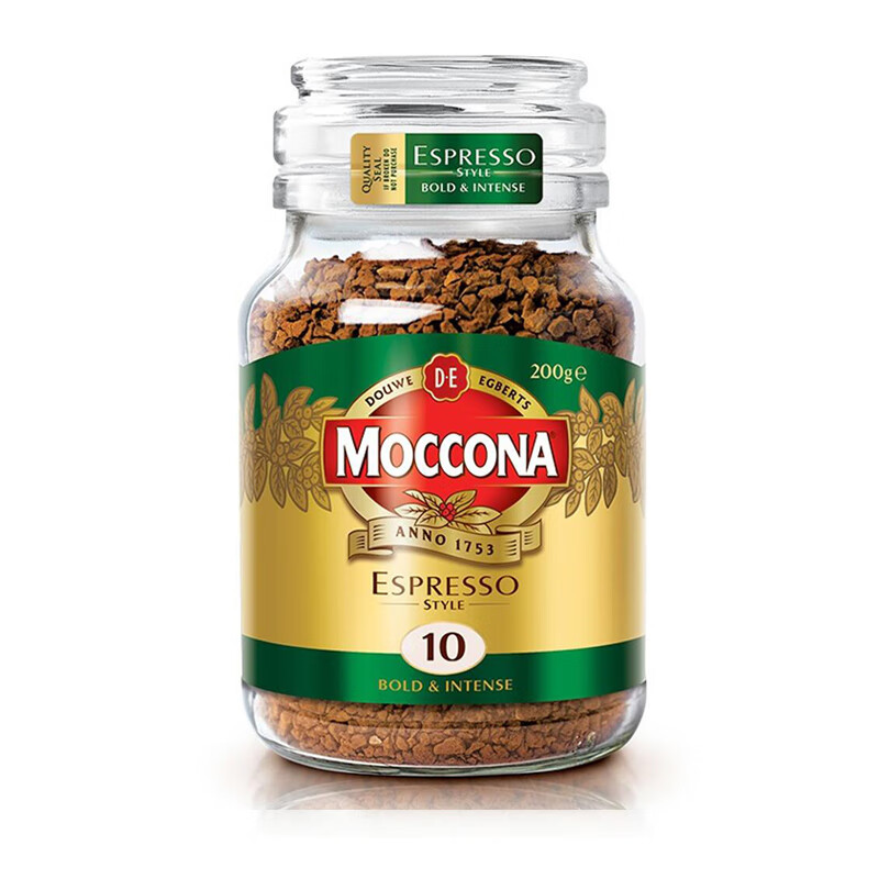 摩可納澳洲Moccona摩可納凍干速溶純黑咖啡粉意式濃縮進(jìn)口罐裝無(wú)糖400g 10號意式濃縮200g 口感平衡