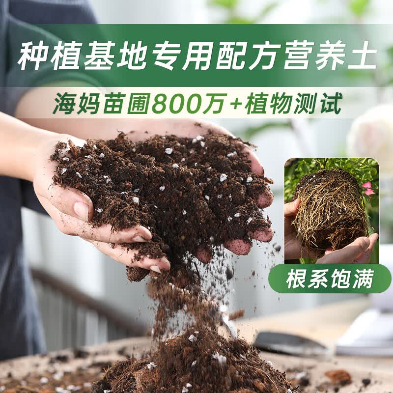 海蒂的花园旗舰店营养土养花通用专用月季花土兰花土泥炭土壤绣球种菜种植土 通用型配方土80L（有机营养土）