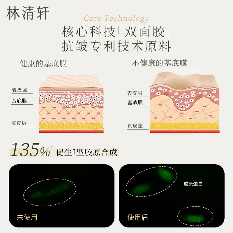 林清轩山茶花多肽抗皱面霜小皇瓶抗皱霜修护淡纹紧致 正装50ml