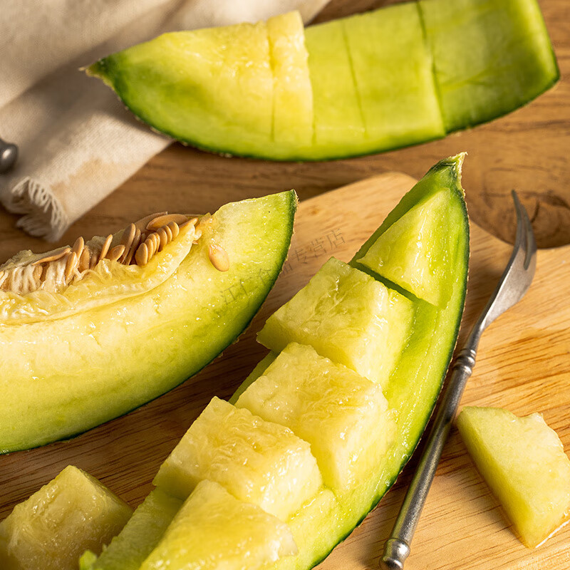 爆甜新疆巴楚留香瓜老汉瓜冰淇淋巴楚留香蜜瓜新鲜网纹哈密瓜甜瓜 甄