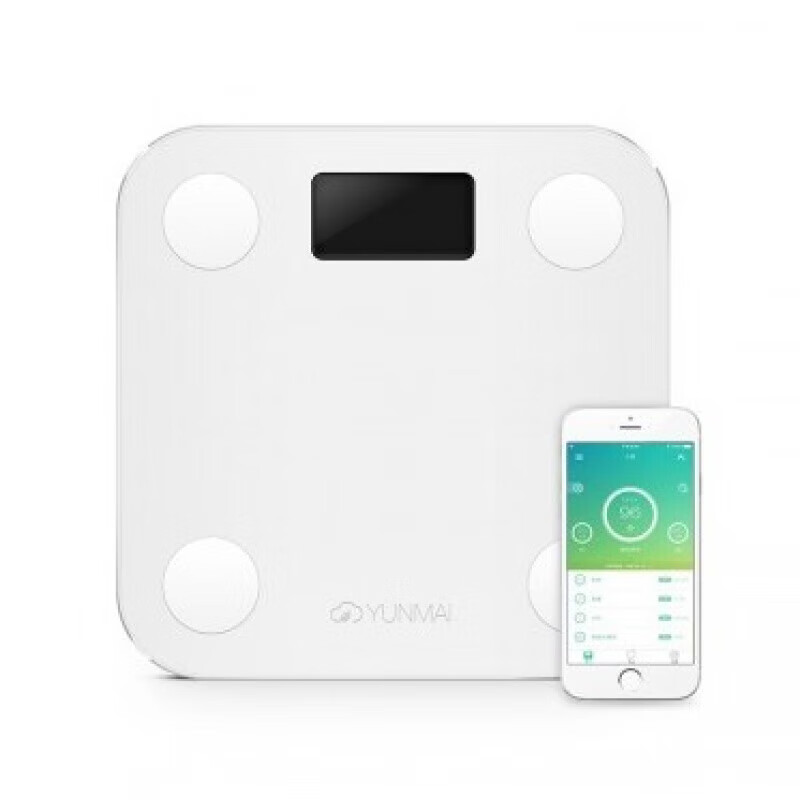 云麥（YUNMAI） M1501 好輕mini 體脂秤健康秤電子稱(chēng)智能體重秤 白色