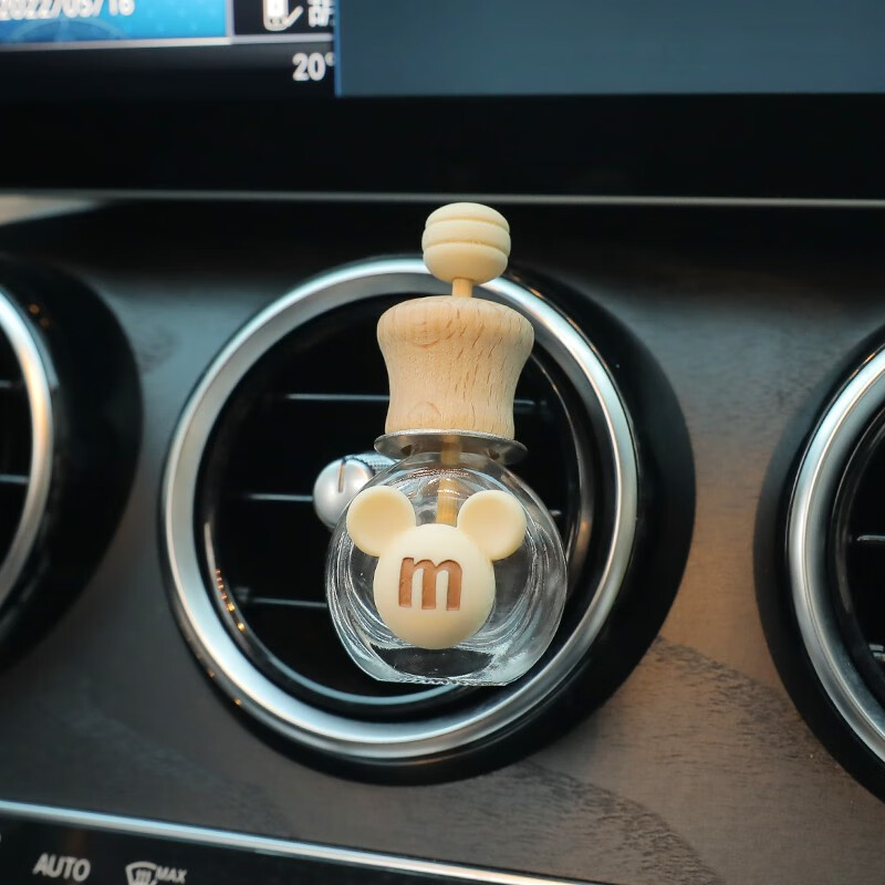 車之倩車載香水空瓶可自加分裝揮發(fā)瓶出風(fēng)口裝飾擺件可愛(ài)卡通香薰小瓶子 奇奇白 香水瓶