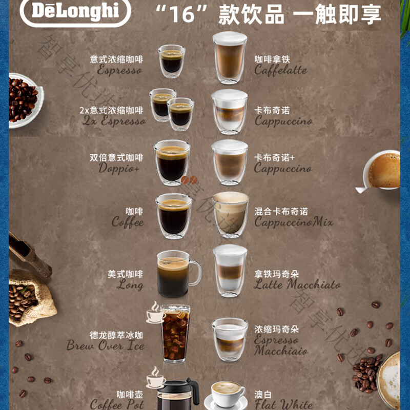 德龙Delonghi/德龙 D9Max全自动咖啡机家用办公研磨一体意式美式奶咖 D9Max+_预售
