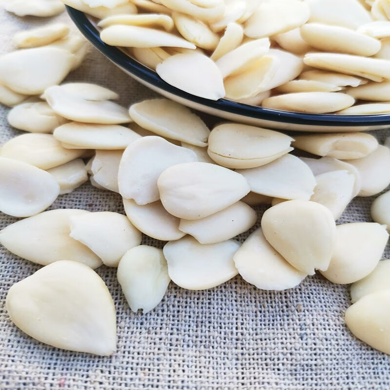 蔚獻(xiàn)新貨承德去皮南杏仁脫皮杏仁光杏仁瓣原味打漿烘焙散裝500g200g 200g去皮南杏仁安全非苦杏仁