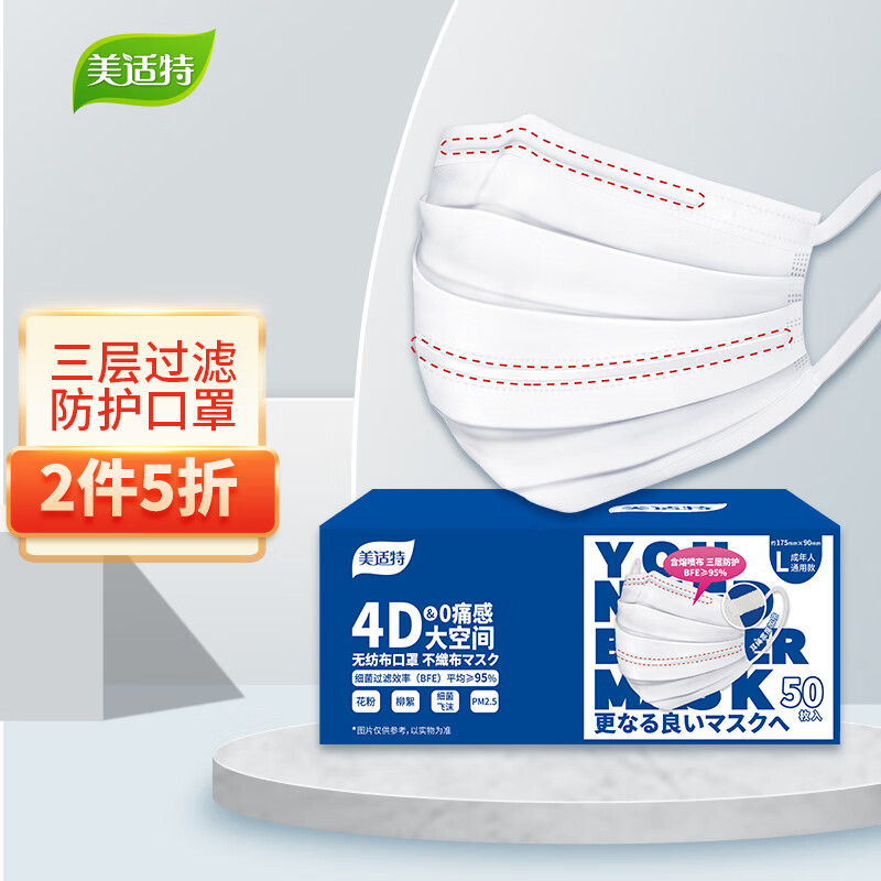 京东美适特口罩价格走势、评测|高品质防护,舒适通透