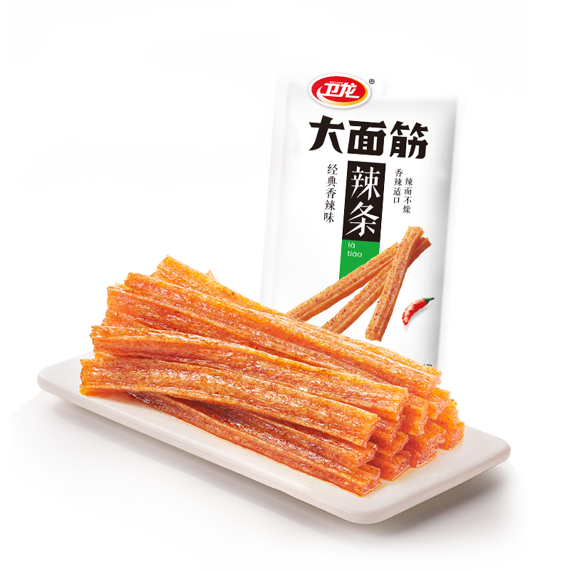 卫龙辣条大面筋香辣味65g儿时怀旧小吃办公室休闲零食凑单