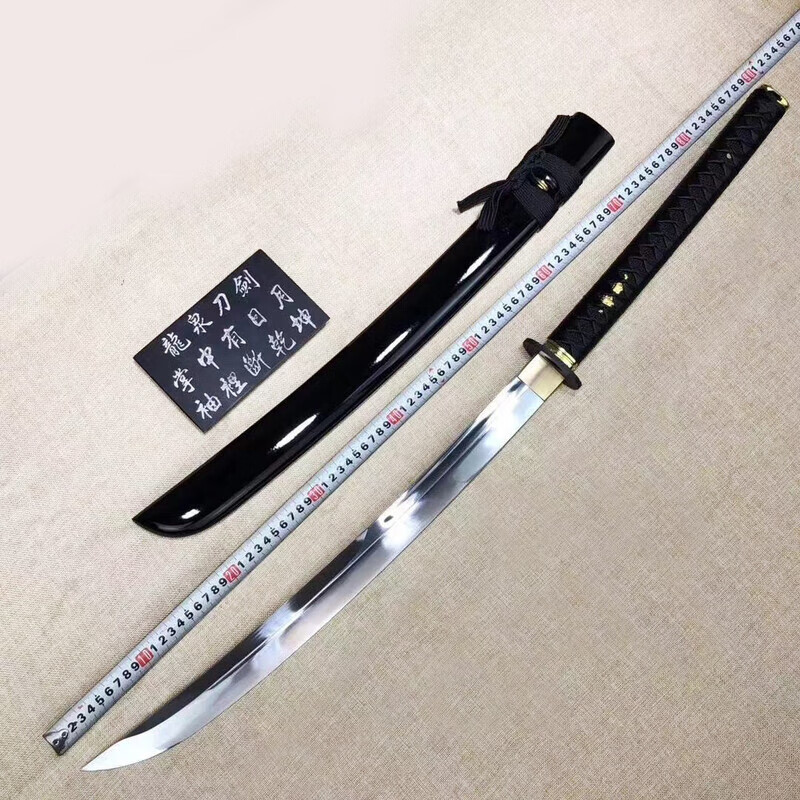 采岑龙泉刀剑宝剑日本剑加长柄长刀武术稚刀cosplay道具 未开刃 01（合金装具）