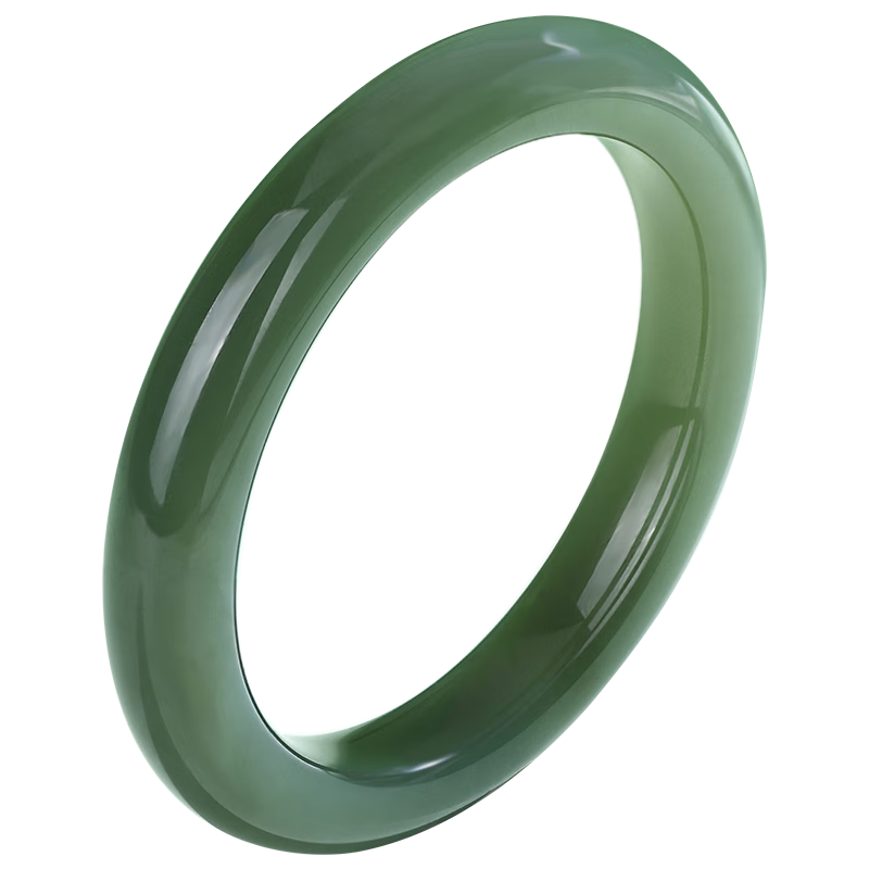 周大生和田玉晴水手镯糯种青玉镯子温婉新中式手镯送女友送妈妈生日礼物 湖水和田玉手镯 59-60#  1797元