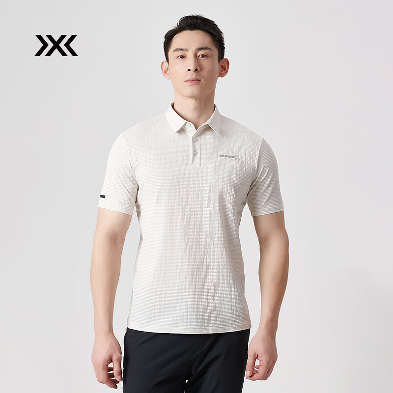XBIONIC橡樹高爾夫polo衫短袖男涼感T恤運動商務泡泡紗舒適透氣 22002 銀河灰 M （120-145斤）