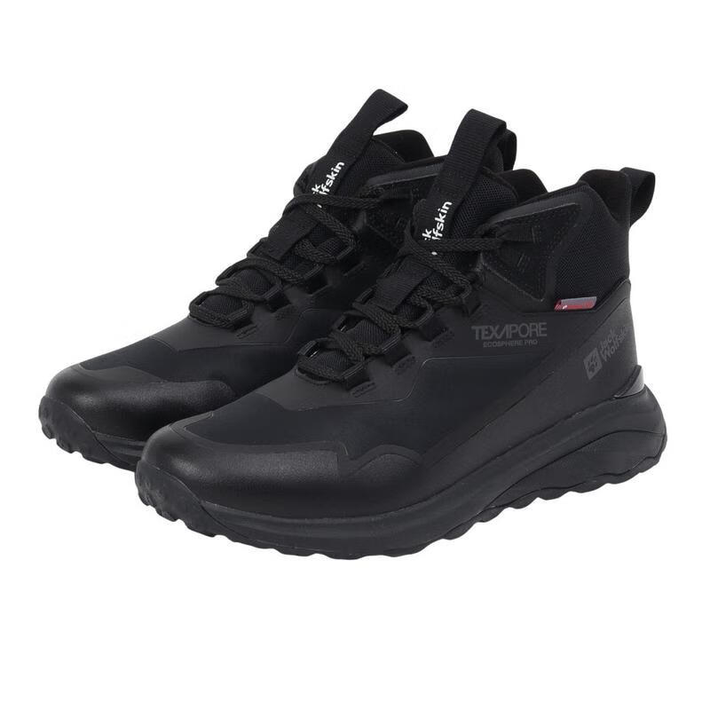 Jack Wolfskin戶(hù)外徒步鞋輕便防水防滑保暖登山鞋 Black 25.5