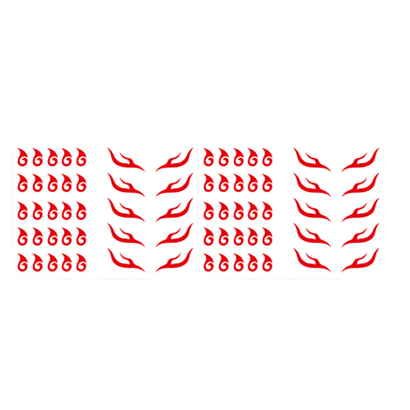 贾恩斯哪吒额头眉心贴儿童舞台妆容贴纸敦煌飞天妆彩绘脸部眼角装饰美人新娘眼妆防水女童汉服古装纹身贴 全红款哪吒眉心贴 混合款 【4张70贴】