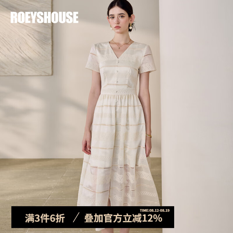 ROEYSHOUSE��������V�����廨����ȹ2025�ļ��¿�ʱ�������װ�ɫ���ȹ12273 �װ�ɫ L1024.2Ԫ��3��(��341.4Ԫ/��)