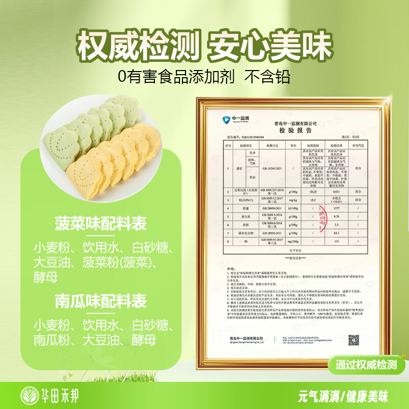 華田禾邦繪味人間聯(lián)名 荷葉餅 460g*2袋 (南瓜味+蔬菜味)肉夾饃餅胚早餐 [松軟香甜]兒童牛奶虎扒包24枚