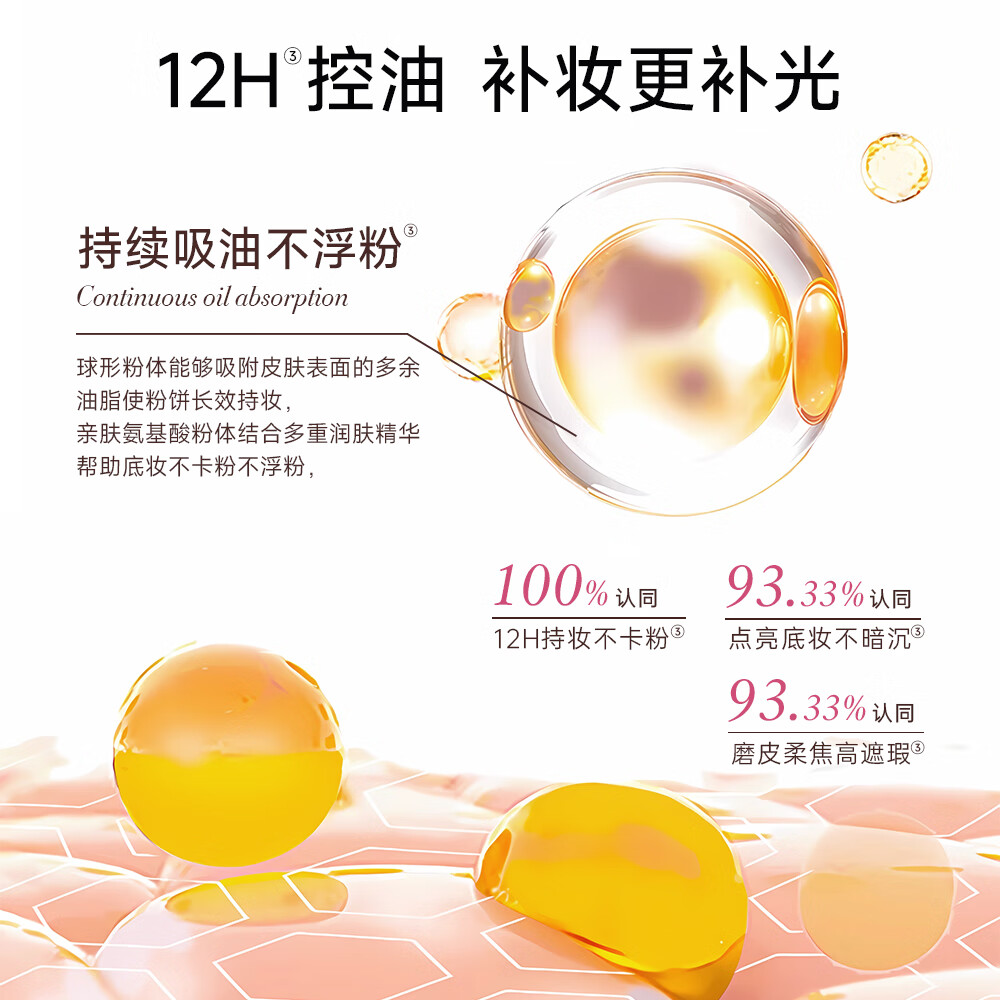 摇滚甜心 ROCK SWEET双色粉饼定妆控油补妆粉饼美肌遮瑕轻透散粉修容盘【新年礼物】 01#柔光粉