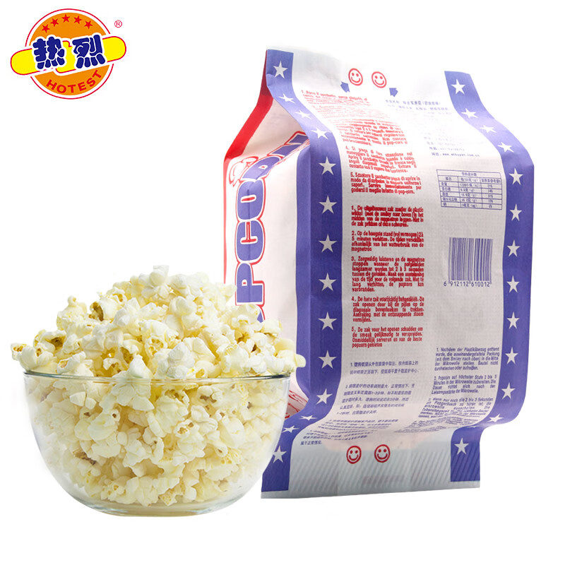 热烈微波炉爆米花 奶油甜味100克*10包