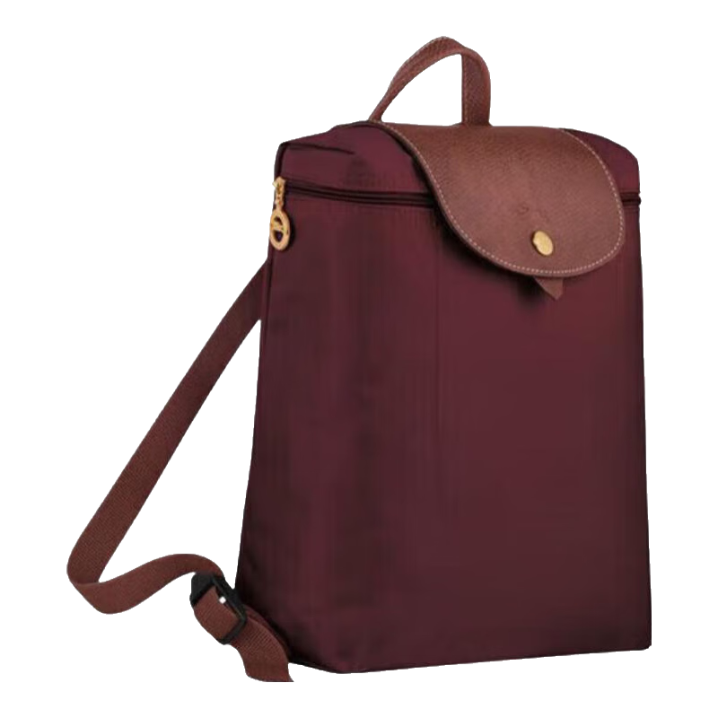 瓏驤(LONGCHAMP)女士Le Pliage系列女士可折疊雙肩包織物 帆布包書(shū)包 節(jié)日送禮 紅色