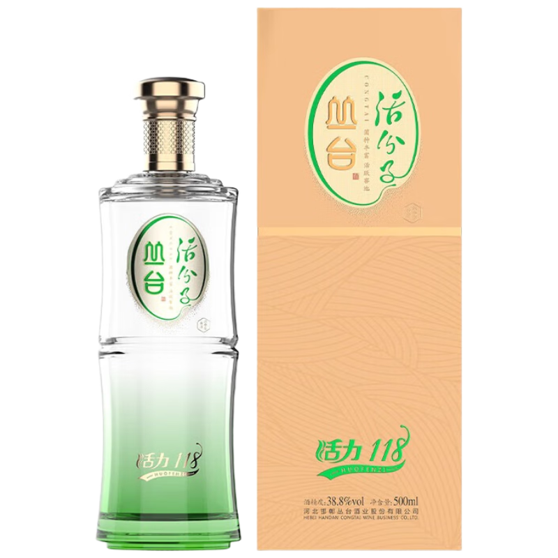丛台 活分子活力118 浓香型白酒 38.8度 500mL 单瓶装 低度 口粮 送礼