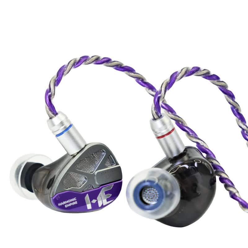 唐族小乔入耳式单动圈耳机 HIFI耳机 监听耳机 有线耳机 半开放腔体设计 紫色【4.4mm】