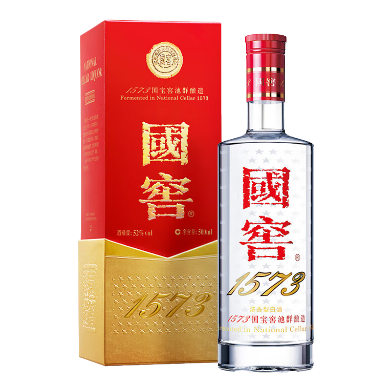 瀘州老窖 國(guó)窖1573 濃香型白酒 52度 500ml 單瓶裝 五碼新版