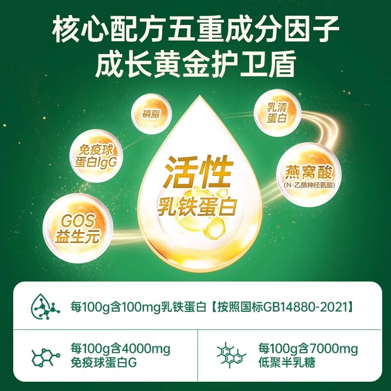 生命阳光乳铁蛋白粉经典版儿童免疫球蛋白乳清蛋白质益生元孕妇营养品 乳铁蛋白经典款单罐40袋