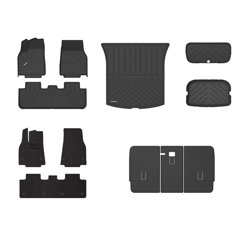 固特异（Goodyear）tpe汽车脚垫适用于特斯拉焕新ModelY换新TPE脚垫黛尼斯12件套
