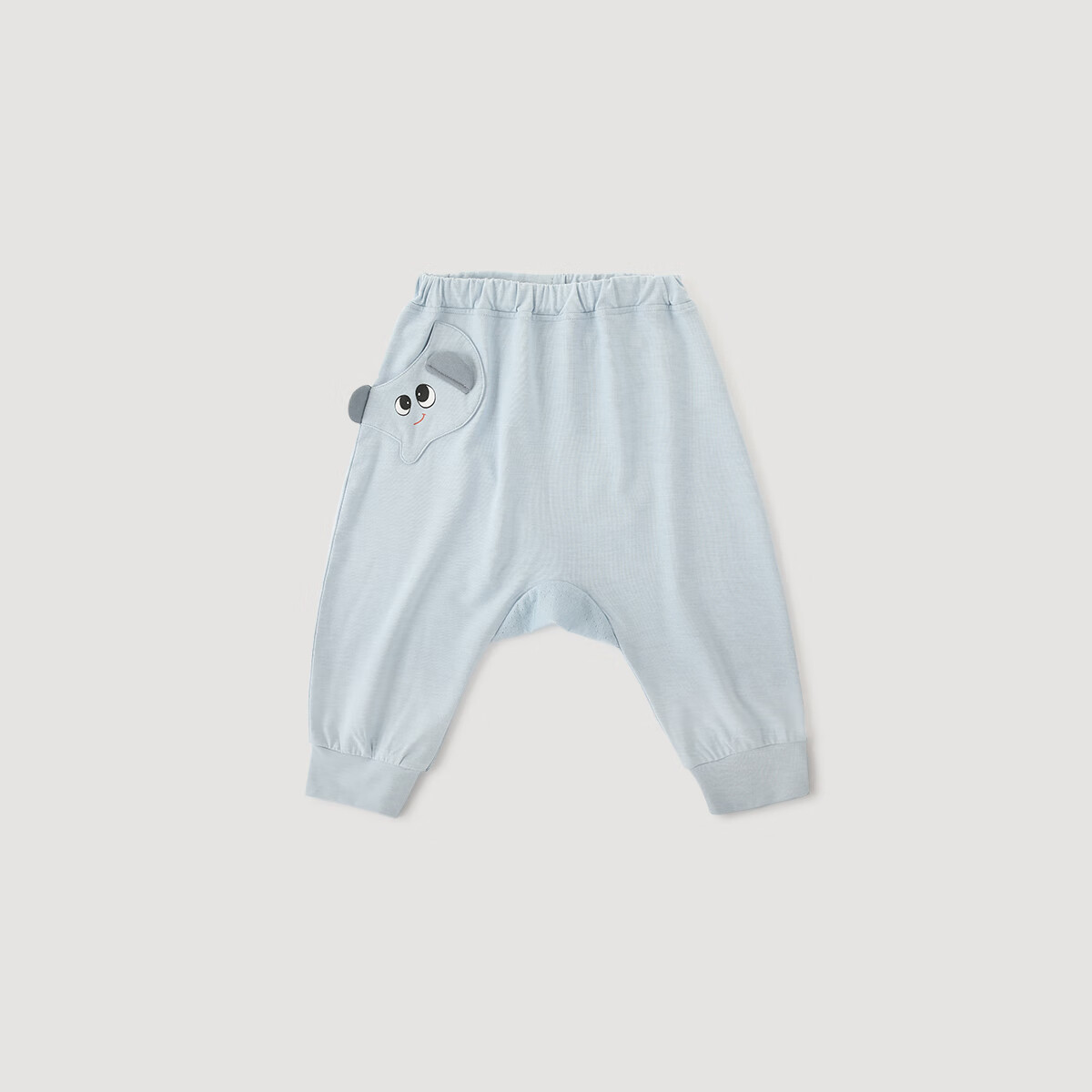 巴厘小猪宝宝防晒裤UPF50+夏季薄款儿童大pp裤男童防蚊裤女童休闲婴儿裤子 冰蓝 90