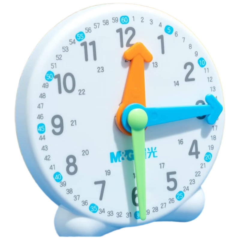 晨光（M&G）文具儿童钟点钟表学习器 三针联动时钟闹钟模型 老师推荐 幼儿园时间认知益智教具ASD998AJ