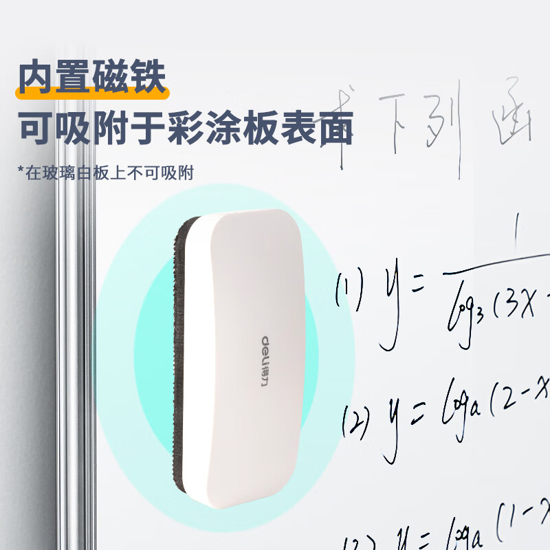 得力磁性白板擦白板笔专用擦可吸附磁性白板刷会议白板擦中号好用的白板擦学校白板擦小号强力磁吸 【强磁款 可吸附/中号】3个(擦拭寿命约6000次 无规格