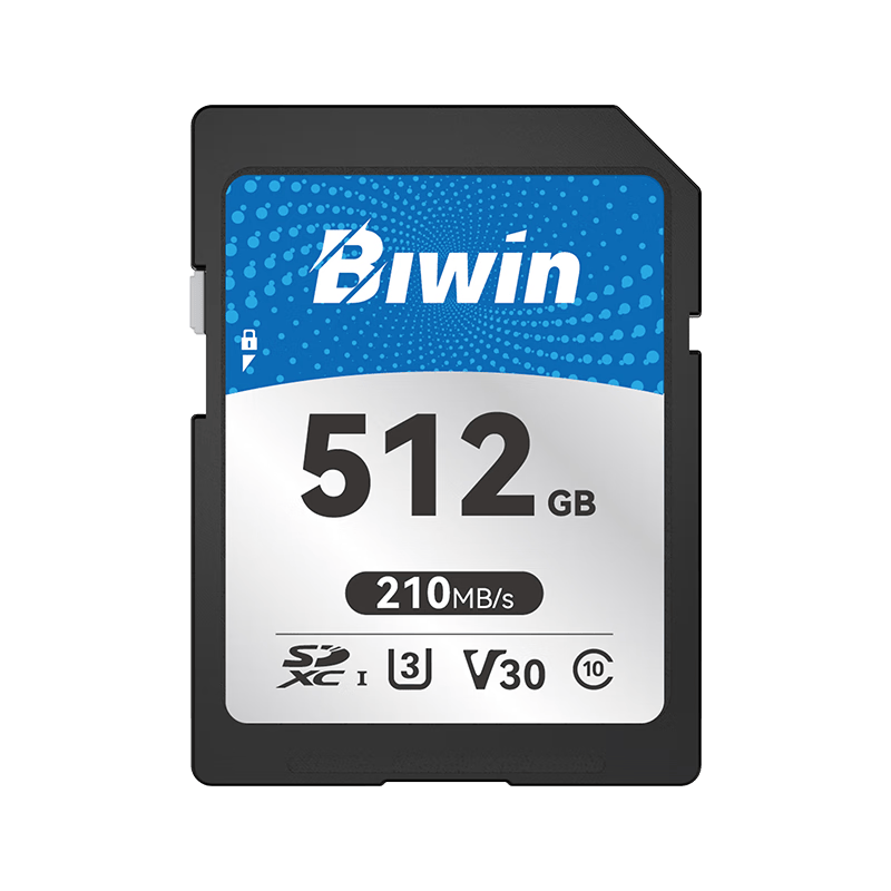 佰维（BIWIN）512GB SD存储卡 U3 V30 相机内存卡 高速sd卡大卡 4K超高清拍摄 读速210MB/s 写速 170MB/s