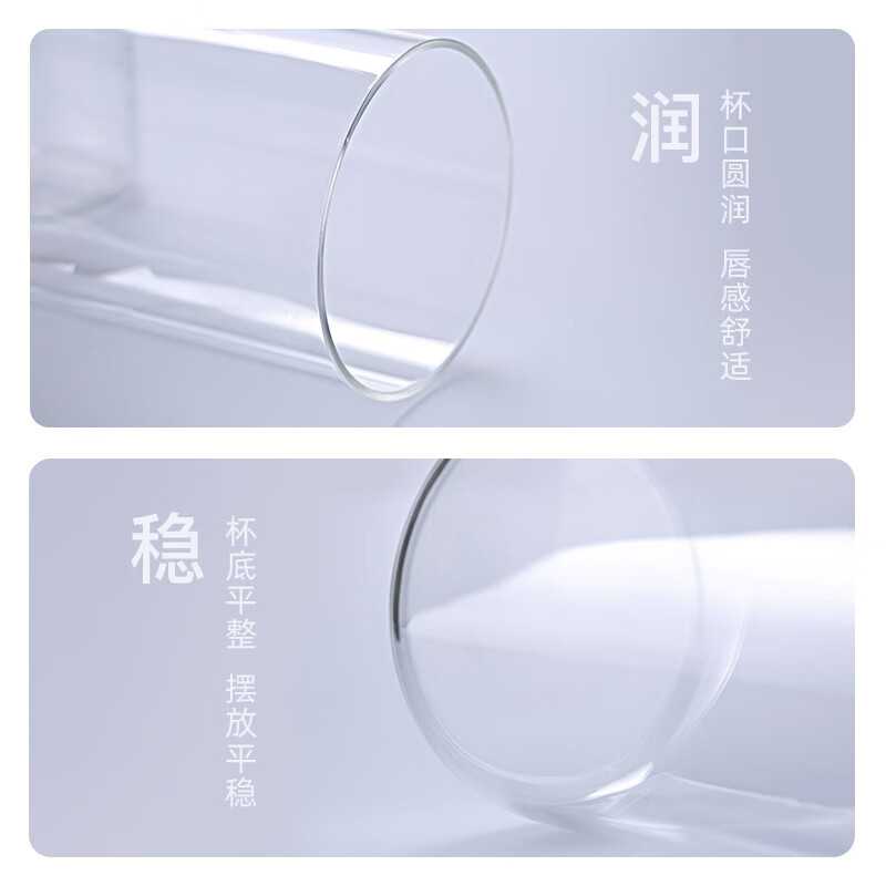 尚明高硼硅玻璃水杯茶杯玻璃杯客人杯客人杯喝水杯茶水杯凉水杯