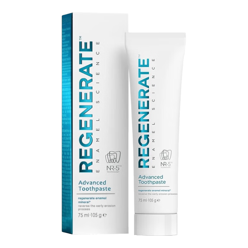 Regenerate28天美白去漬修護牙釉牙膏105g(75ml)含氟無水熱感【歐洲進口】 無香型75ml*1支牙釉質修復牙膏