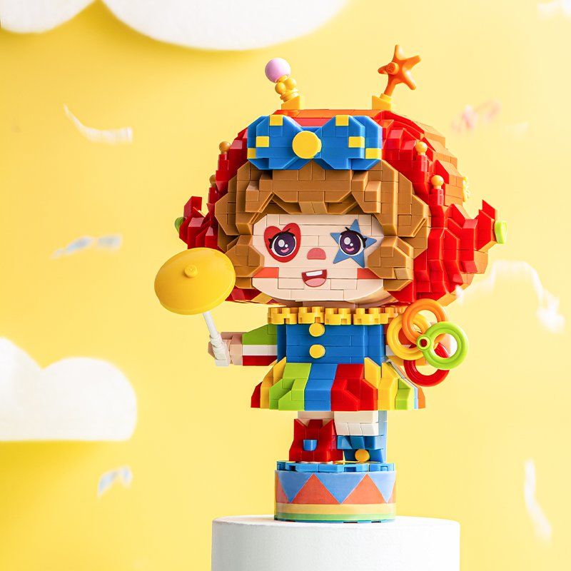 俐智小顆粒積木小丑微鉆拼裝玩具益智男孩女孩禮物擺件玩具 樂園小丑