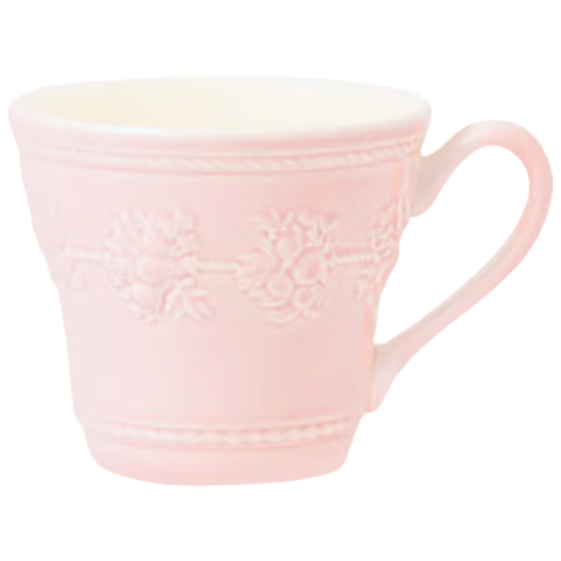 WEDGWOOD威基伍德歡愉假日樹(shù)莓浮雕陶瓷 粉色馬克杯咖啡杯茶杯