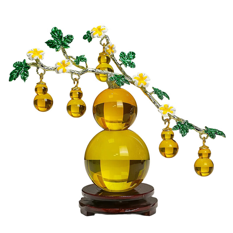 映棠水晶葫芦招财摆件客厅玄关必备入宅开业实用高档新居乔迁礼物送人 【紫色】紫气东来/万事如意