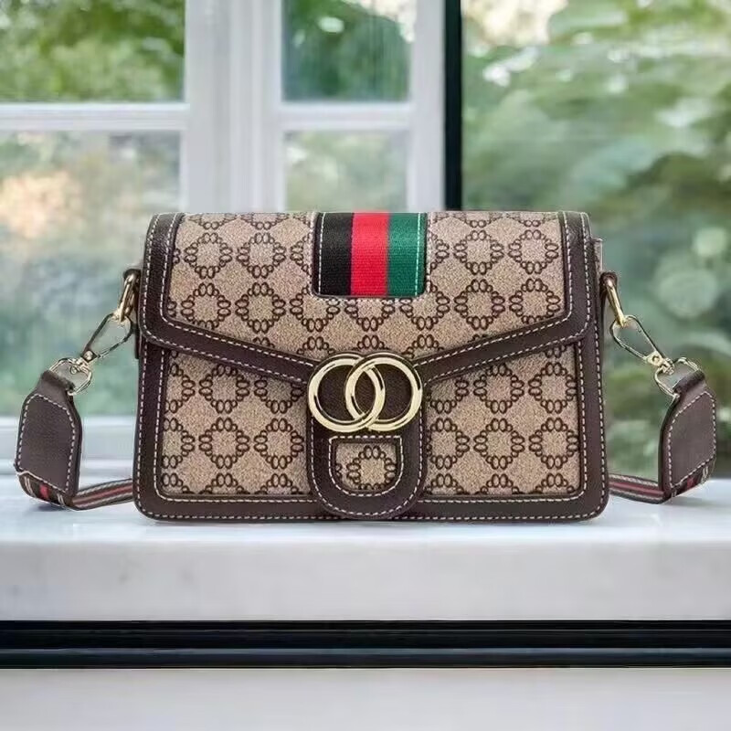 酷奇袋鼠酷奇女包轻奢包包女款单肩包女士斜挎包38节女神节送女友生日礼物 咖啡色 【礼盒包装】