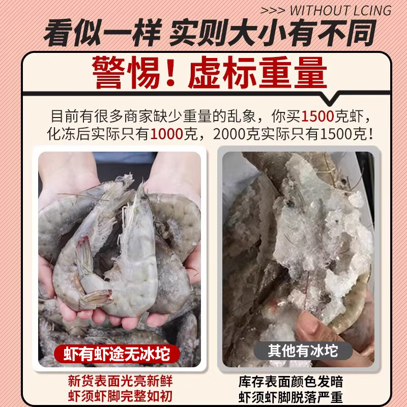 蝦有蝦途新鮮大蝦鮮活超大基圍蝦冷凍青島特大青蝦速凍對(duì)蝦海蝦類海鮮水產(chǎn) 大號(hào) ｜ 16-19cm ｜ 每1kg約30-40 1650g