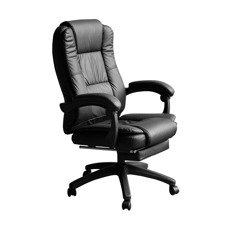 顾家家居人体工学电脑椅 牛皮 家用可躺办公椅午休舒适老板椅大角度后仰