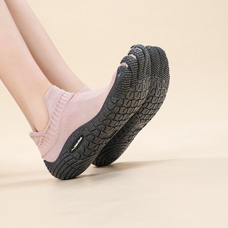 软啾啾五指分趾健身鞋减震跳绳软底瑜伽普拉提运动防滑力量深蹲硬拉训练 热颂红【五指分趾鞋】 34