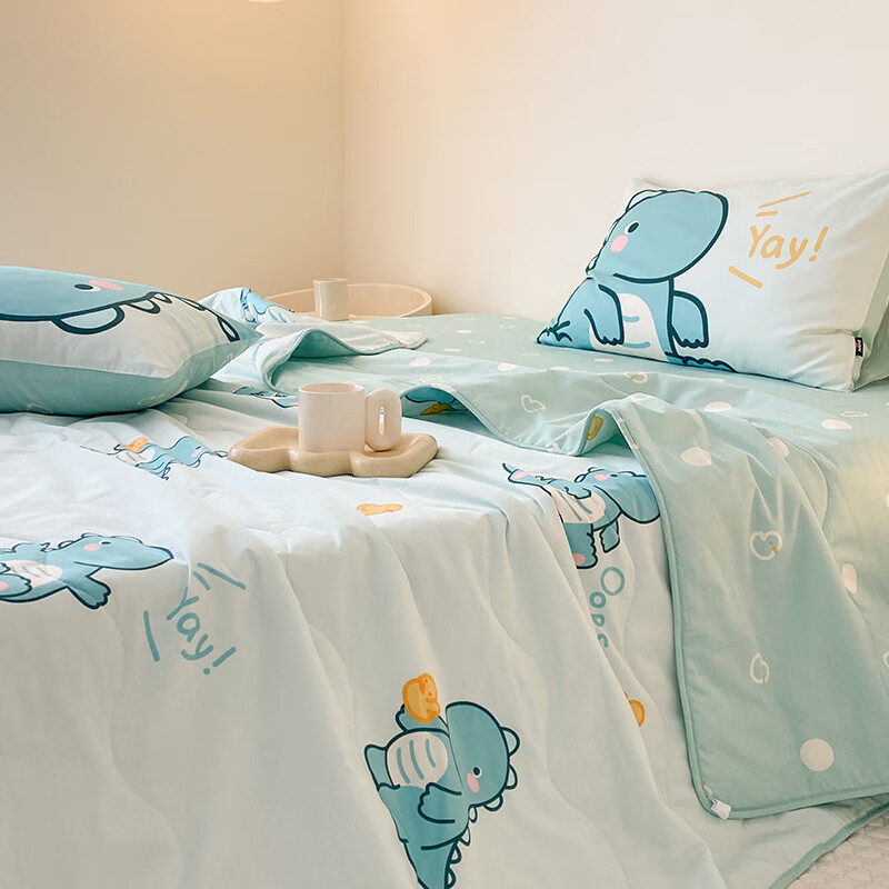 多喜爱家纺新品全棉可水洗机洗空调被夏凉被 卡通全棉空调被 【亲肤柔软 舒爽透气 】是龙龙吖 150*120cm