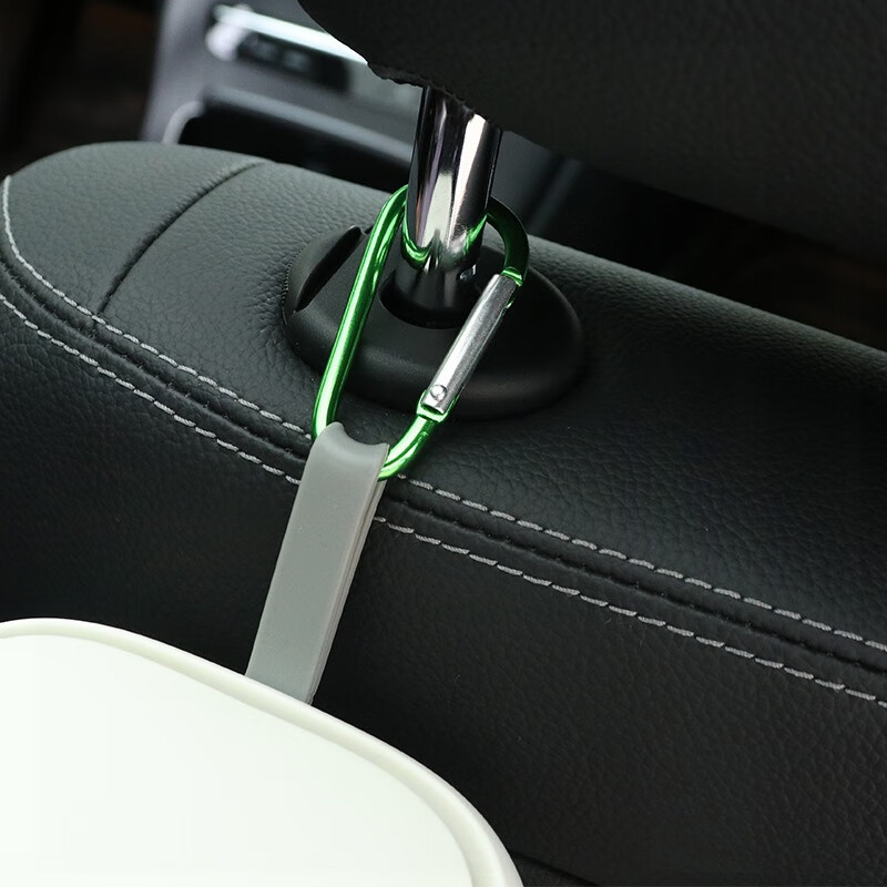 语森忆车载好物垃圾桶汽车内用前后排椅背车挂式创意雨伞收纳桶储 深蓝按压垃圾桶(送垃圾袋2卷)x7