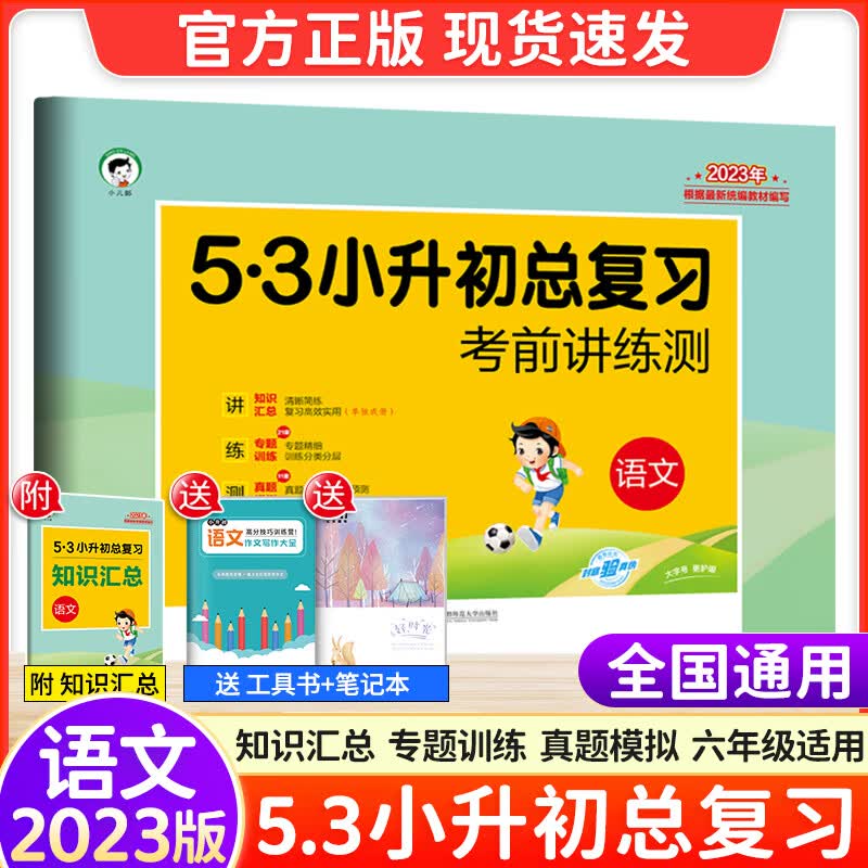 科目可选 2023新版53小升初总复习试卷语文数学英语全国人教版小升初真题卷六年级上下册必刷题小学升初中知识汇总 语文