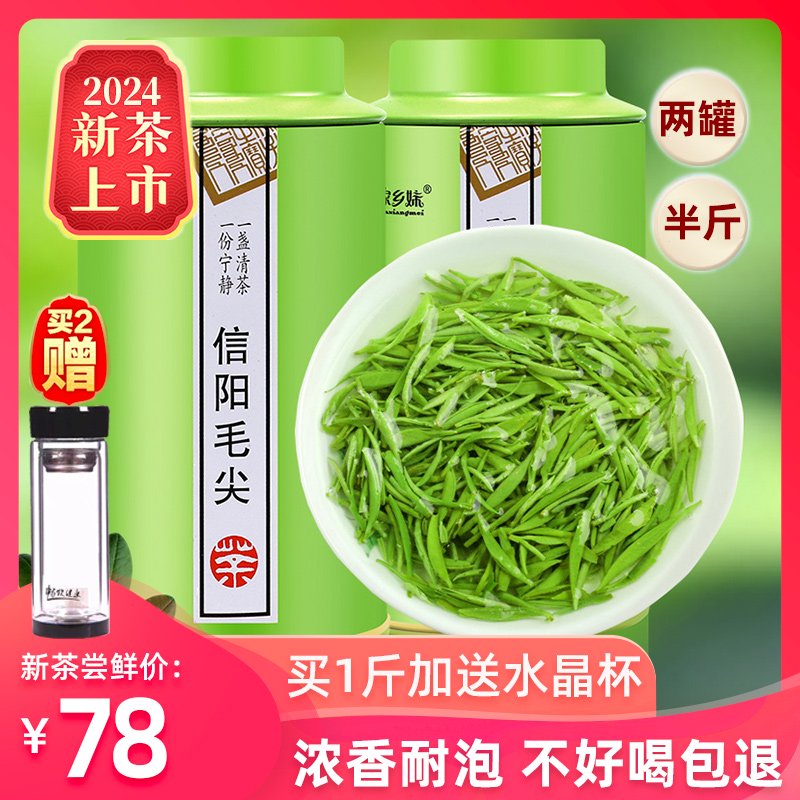 家鄉妹（Jiaxiangmei）春茶2024新茶信陽(yáng)毛尖茶葉綠茶雨前嫩芽濃香型手工散裝250g