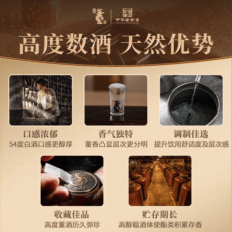 董酒官方旗舰店 国密 特密 董香型白酒 高端礼赠 商务宴请 国密工艺 54度 500mL 1瓶 单瓶装京仓发货