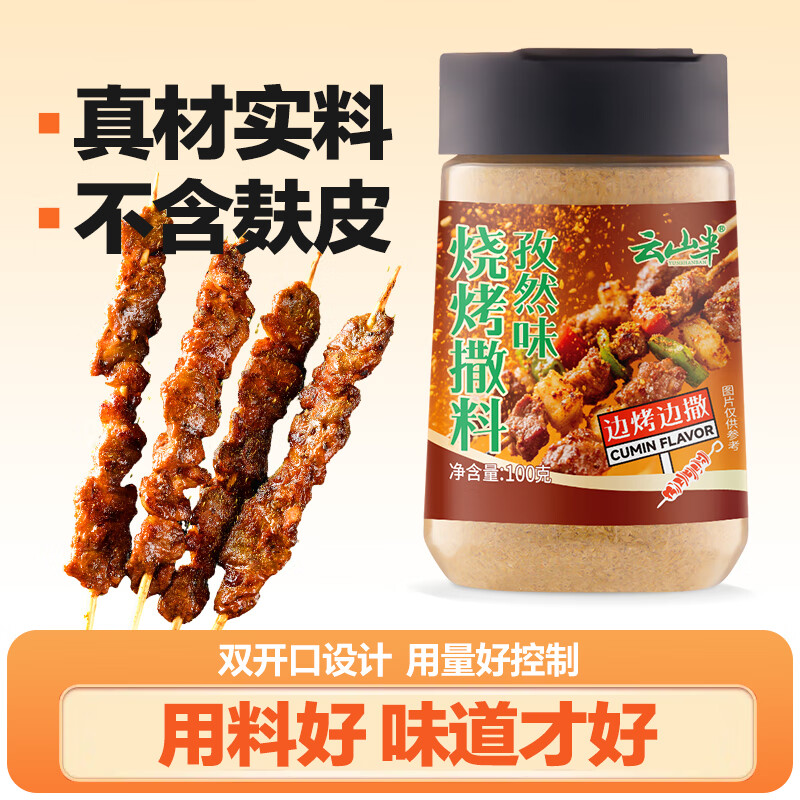 云山半烧烤撒料孜然味100g 韩式烤肉蘸料烧烤调料火锅蘸料干料调味料